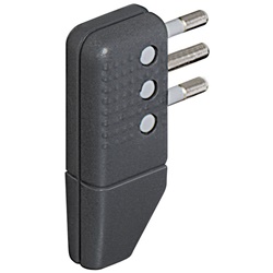 Spina Corner a Squadra 2P+T 10A Salvaspazio Antracite per Impianti Elettrici