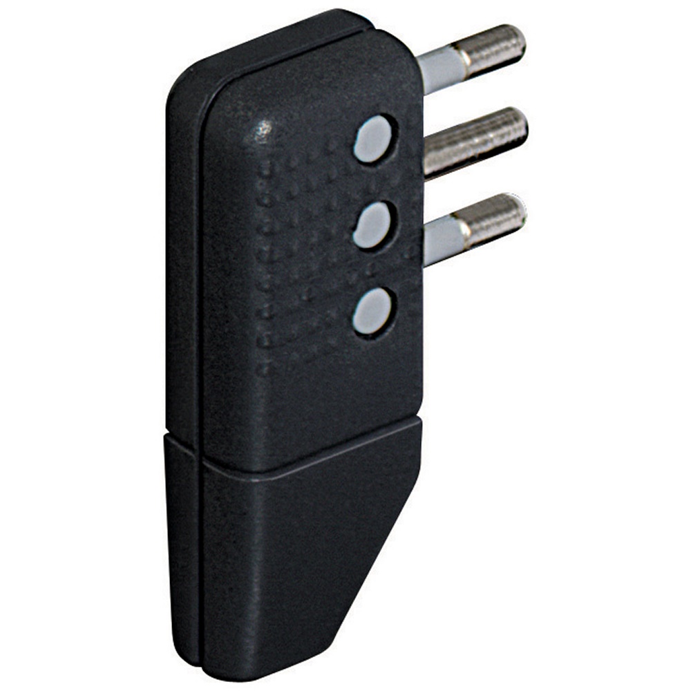 Spina corner squadra 2P+T 10A salvaspazio antracite orientabile per impianti elettrici