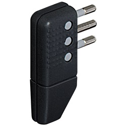 Spina corner squadra 2P+T 10A salvaspazio antracite orientabile per impianti elettrici