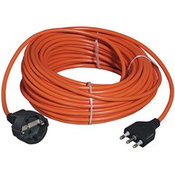 Prolunga elettrica 2P+T 25m 16A alta flessibilità uso giardinaggio arancio