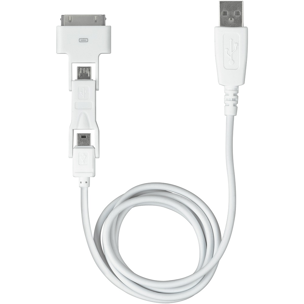 Kit connettori USB 3 in 1 mini USB micro USB 30 pin per ricarica e trasferimento dati