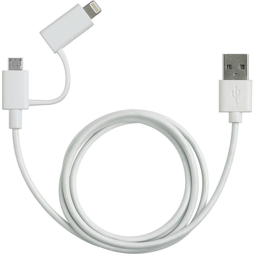 Kit connettore USB 2 in 1 micro USB e Apple 1 metro ricarica smartphone tablet