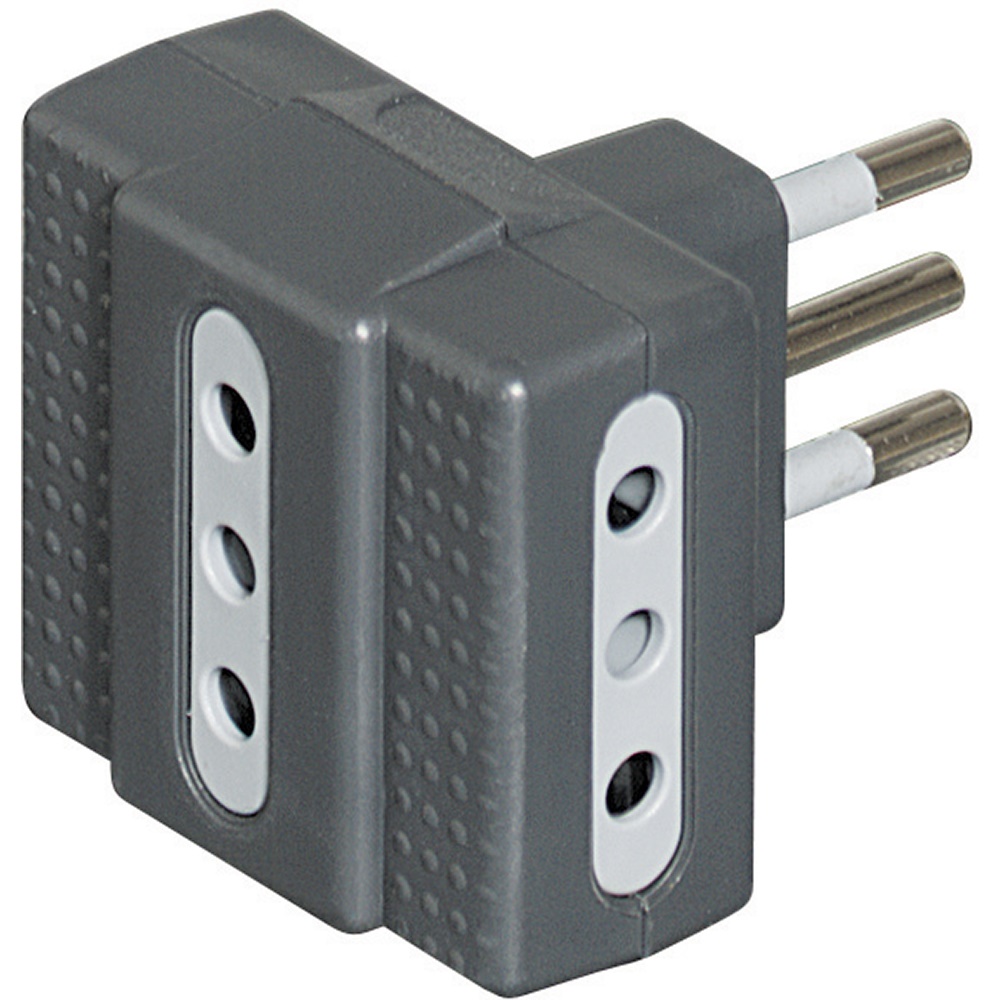 Adattatore Tris 3 Prese 10A Kit Alimentazione Elettrica Ambienti Residenziali Professionali