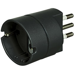 Kit adattatore spina 10A presa P3 grigio per impianti elettrici domestici e professionali