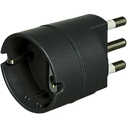 Kit adattatore spina 16A presa P3 grigio per impianti elettrici domestici e professionali