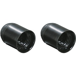 Kit 2 portalampade Edison E27 plastica nero per uso domestico e industriale