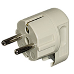 Spina volante compatta avorio 3 poli standard tedesco/italiano per impianti elettrici domestici e industriali