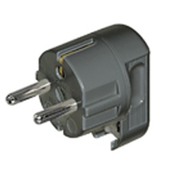 Spina volante 2P+T 10/16A Schuko grigia per collegamenti elettrici sicuri e duraturi