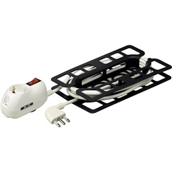 Prolunga elettrica 5m 16A 2 prese bipasso 10/16A 1 presa P30 interruttore luminoso uso domestico e professionale