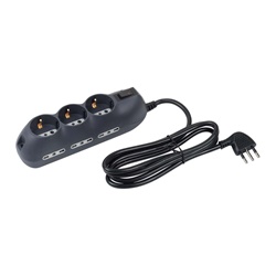 Multipresa elettrica 9 posti bipasso 10/16A con interruttore, uso domestico e professionale
