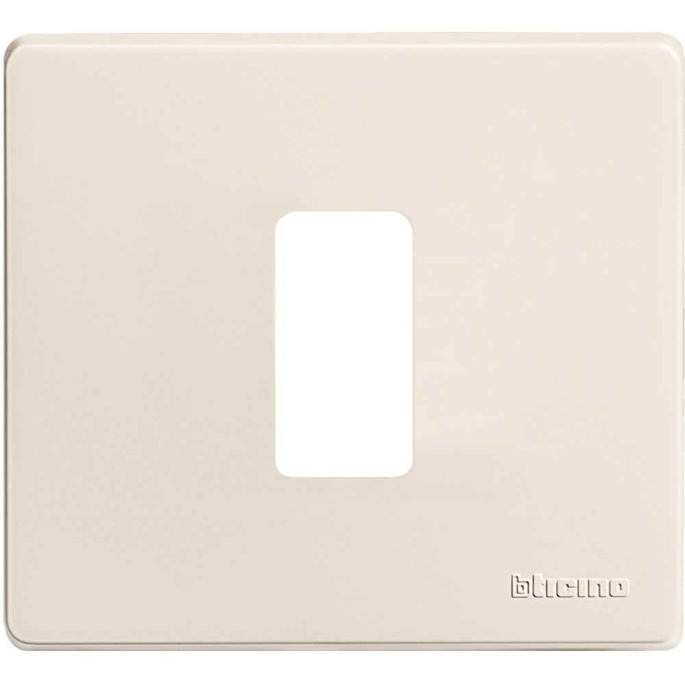 Placca 1 modulo resina per scatola tonda civile residenziale