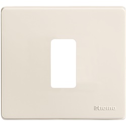 Placca 1 modulo resina per scatola tonda civile residenziale