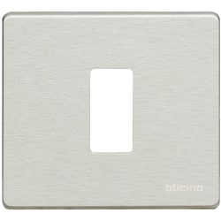 Placca Magic 1 modulo alluminio per scatola tonda