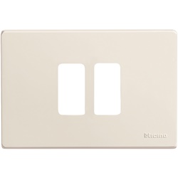 Placca Magic 2 moduli resina per scatola tonda installazione civile