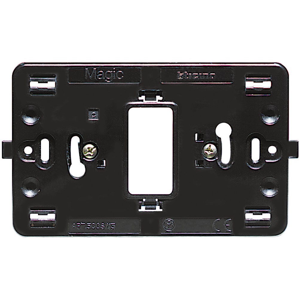 Supporto largo 1 posto per scatola tonda incasso montaggio elettrico modulare