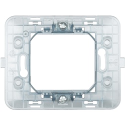 Supporto scatola tonda incasso 2 moduli 2 poli viti fissaggio elettrico modulari