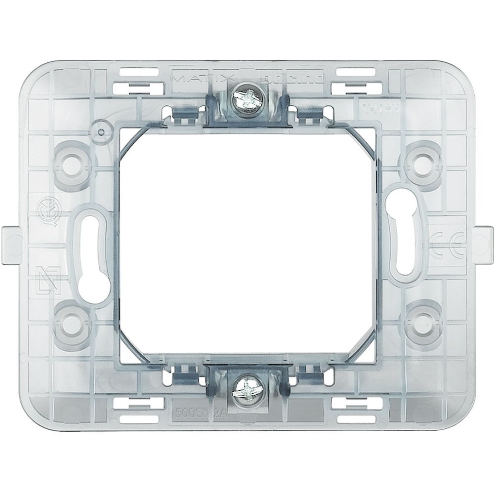 Supporto 2 moduli per scatola tonda incasso BTI500SM2A materiali resistenti fissaggio sicuro impianti elettrici modulari