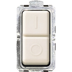 Interruttore bipolare 2P 16A 250Vac comando bascula montaggio standard impianti elettrici domestici e professionali