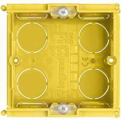 Scatola da incasso 2 posti 71x71x53,5 mm per installazioni elettriche muratura residenziale e commerciale