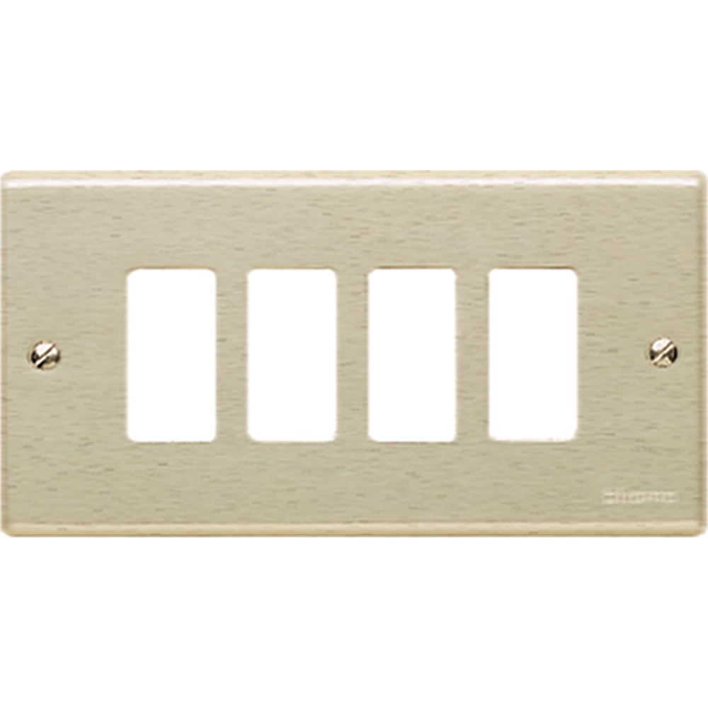 Placca Magic 4 posti alluminio anodizzato per incasso