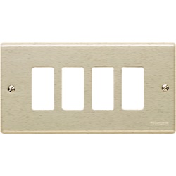Placca Magic 4 posti alluminio anodizzato per incasso