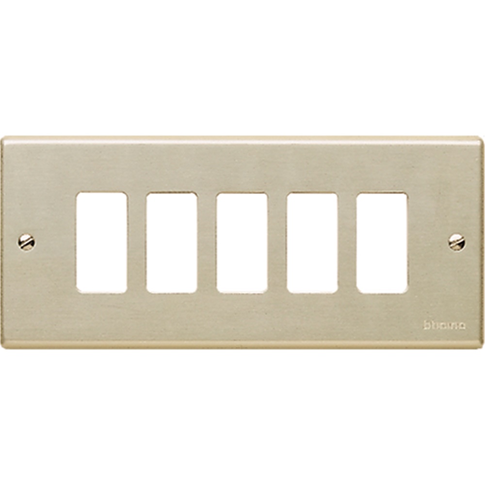 Placca Magic 5 posti alluminio anodizzato incasso elettrico