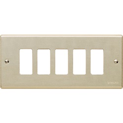 Placca Magic 5 posti alluminio anodizzato incasso elettrico