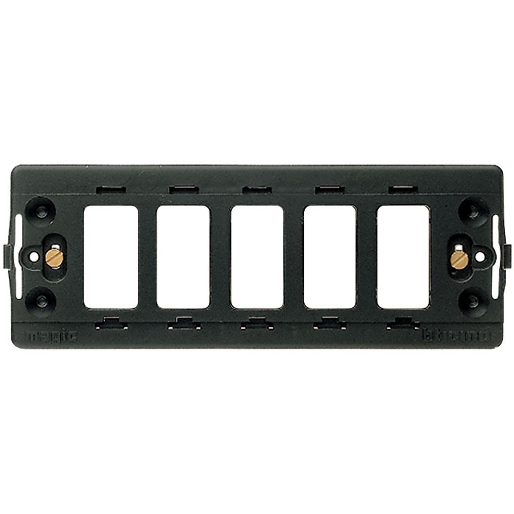 Supporto modulare 5 posti serie Magic per installazione incasso impianti elettrici residenziali e professionali