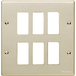 Placca Magic 6 posti alluminio anodizzato per supporto 506R