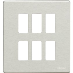 Placca Magic 3+3 moduli resina per installazione civile