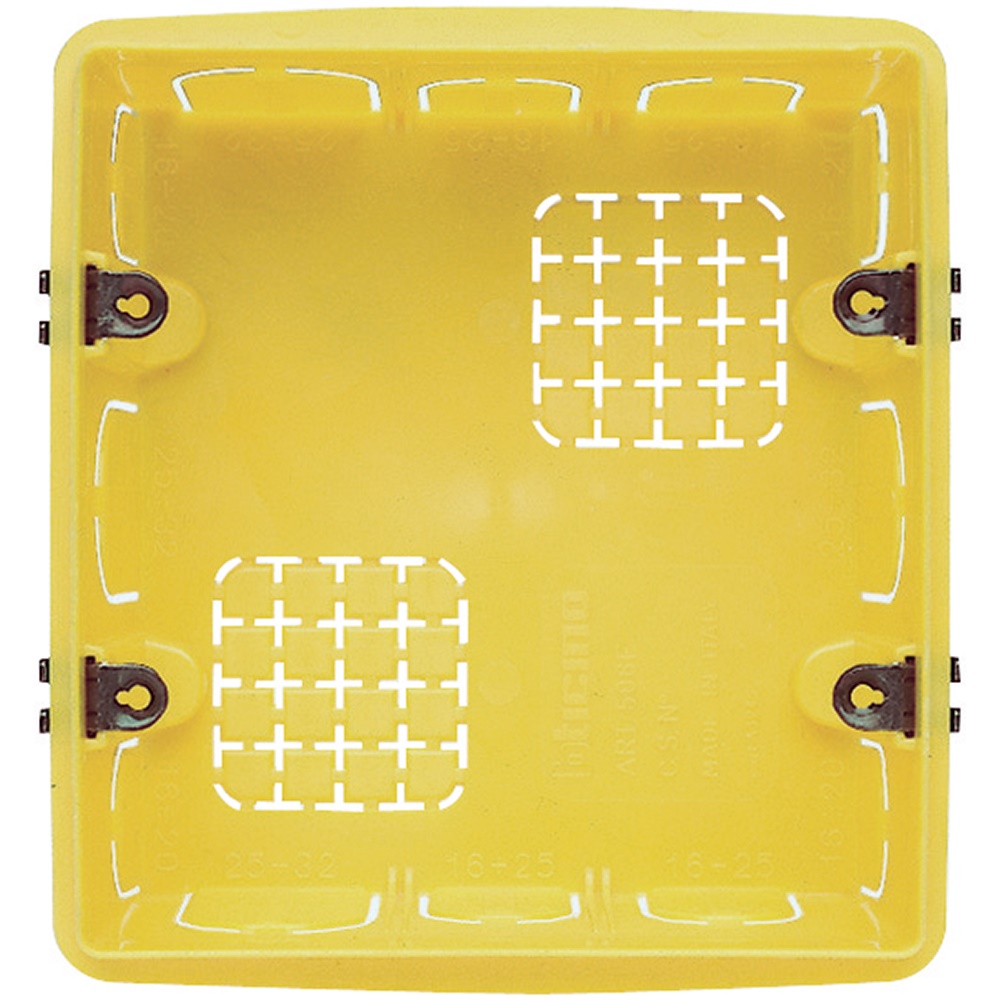 Scatola da incasso quadrata resina 6 moduli 108x118x51,5 mm per impianti elettrici civili