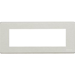 Placca 6 posti alluminio naturale incasso frutti Màtix