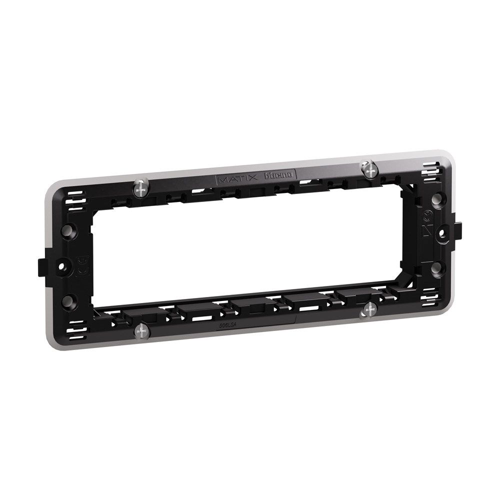 Supporto modulare MATIX 6 moduli orizzontali e verticali per impianti elettrici modulari