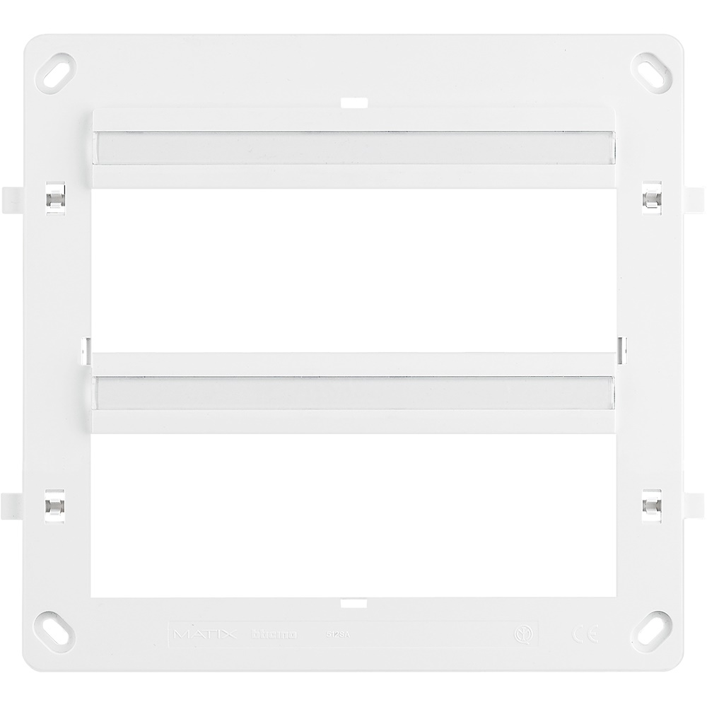Supporto modulare Matix 12 moduli 6+6 file bianco incasso per impianti elettrici residenziali e commerciali