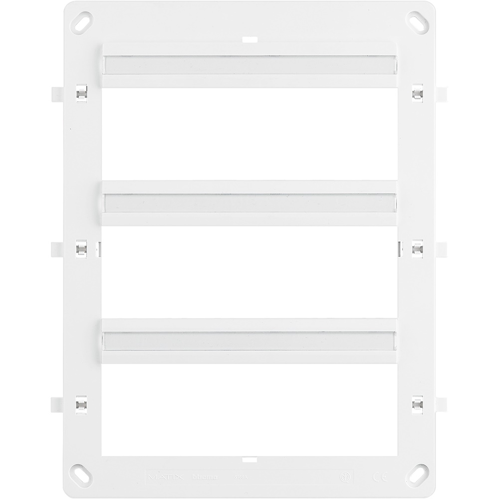 Supporto modulare Matix 18 moduli 6+6+6 per installazione incassata impianti elettrici