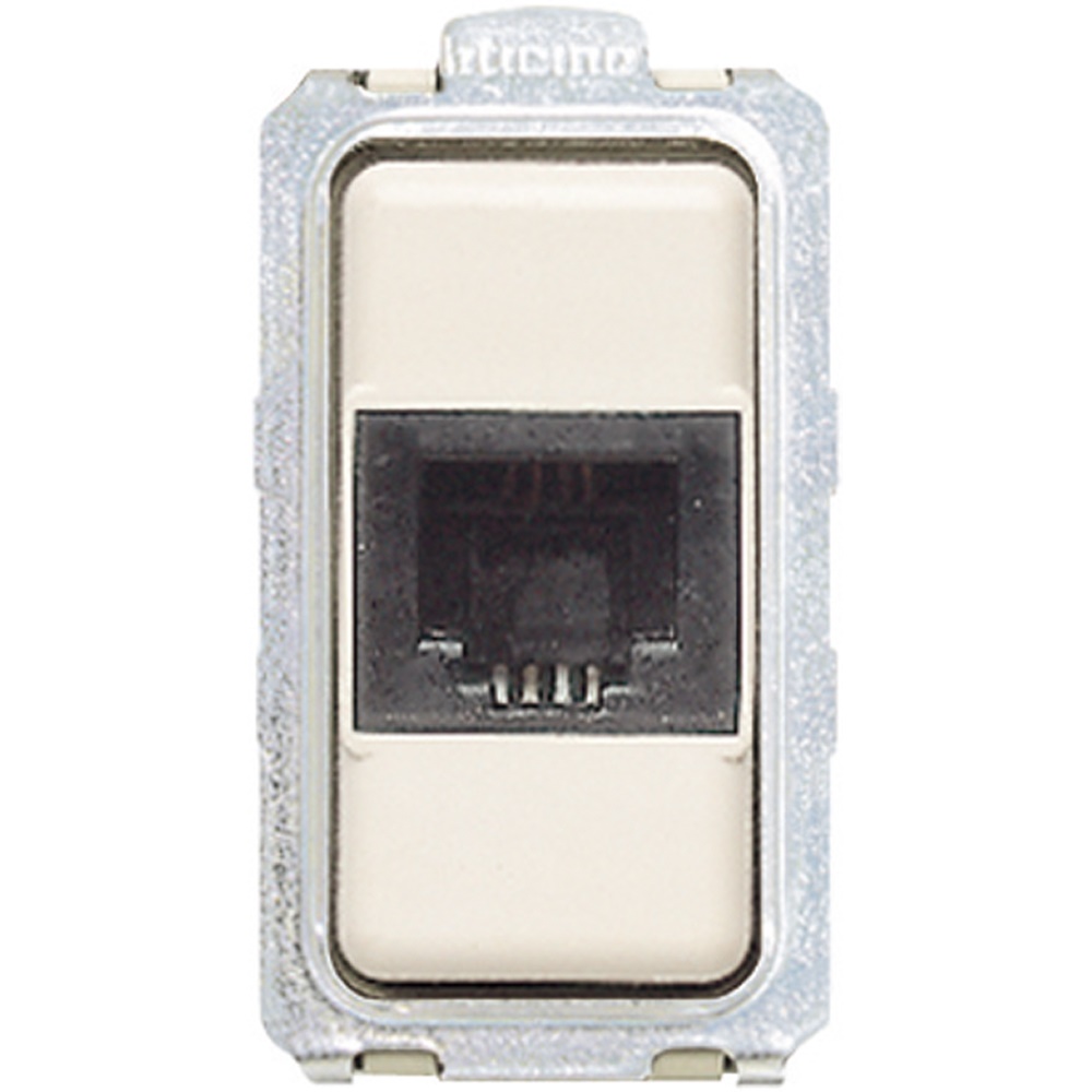 Connettore telefonico RJ11 2 coppie morsetto, installazioni impianti telefonici, alta affidabilità e durata