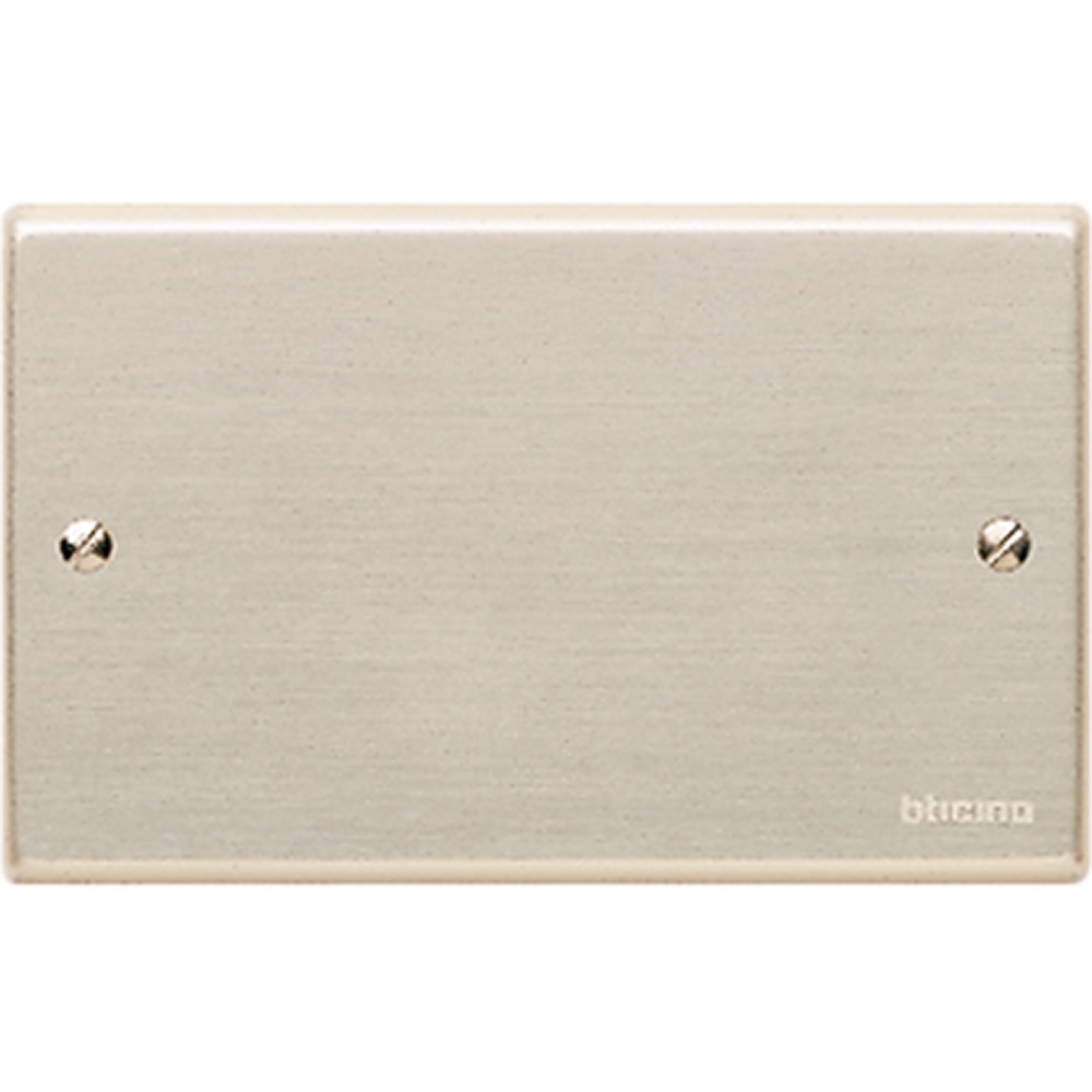 Placca cieca alluminio anodizzato per supporto elettrico incasso