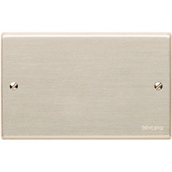 Placca cieca alluminio anodizzato per supporto elettrico incasso