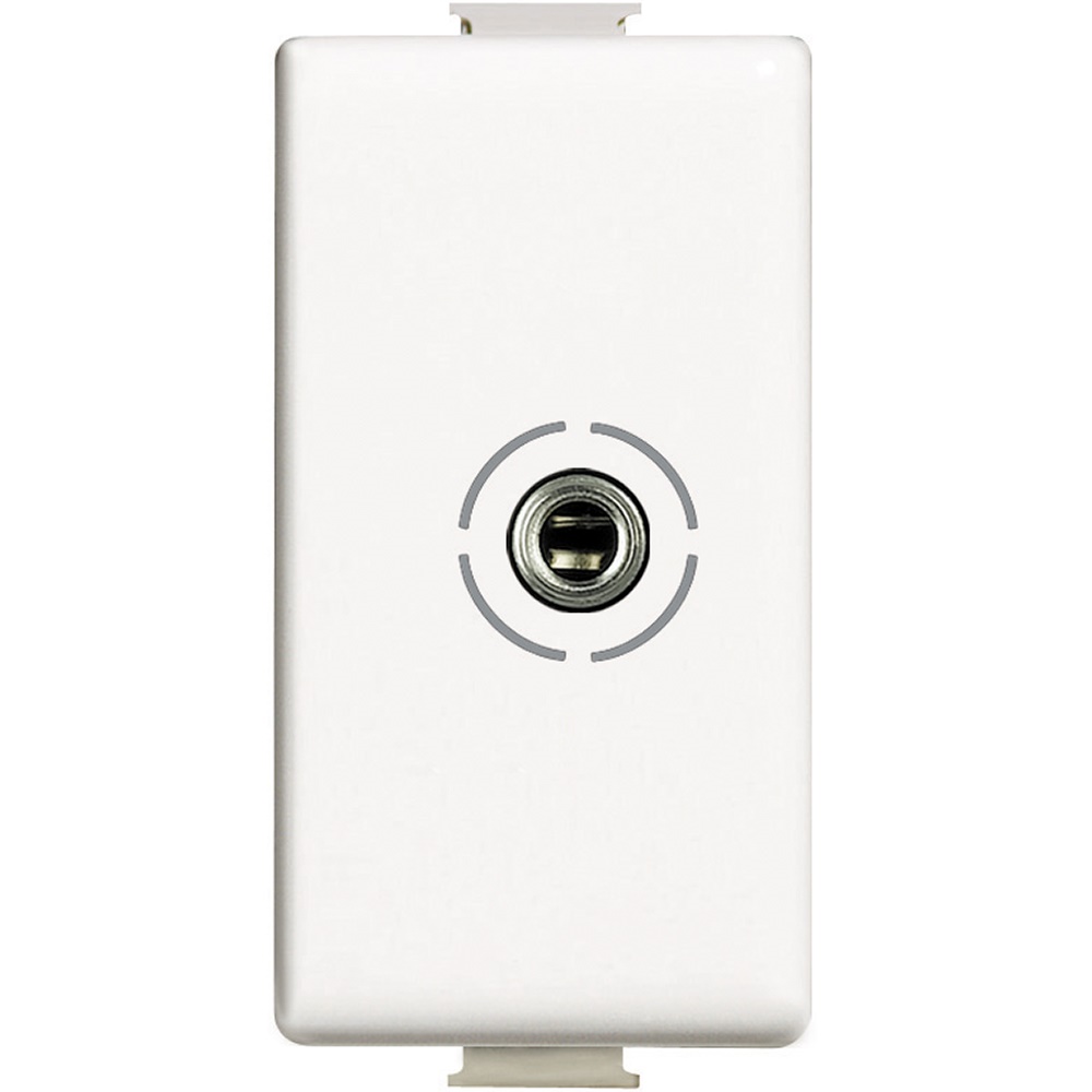 Presa audio jack 3,5 mm Matix bianca per installazioni residenziali e professionali