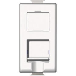 Connettore RJ45 Toolless UTP Cat6 antibatterico bianco per cablaggio rete professionale e residenziale