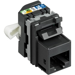 Connettore RJ45 Keystone CAT5E UTP senza attrezzi per cablaggio rete LAN interno nero