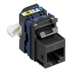 Connettore RJ45 Keystone Cat6 UTP 22-24 AWG per reti ad alta velocità installazione senza attrezzi colore nero