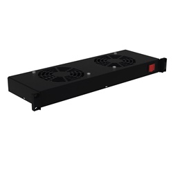 Pannello ventilazione 2 ventole precablato per armadi elettrici modulari 19 profondità 150 mm