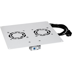 Kit ventilazione quadro elettrico 2 ventole termostato 230V soffitto armadio