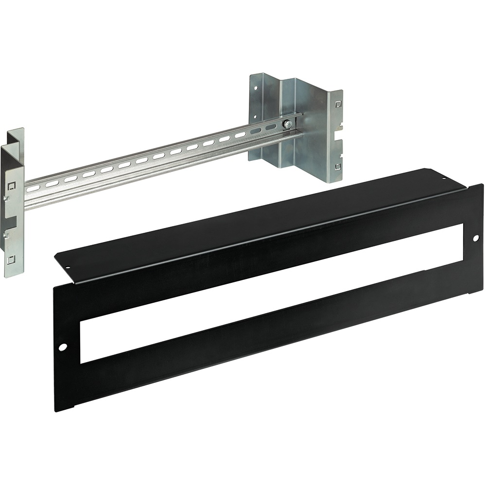 Barra DIN BTNET nera RAL9005 montaggio componenti modulari DIN35 fino 24 moduli per quadri elettrici parete e pavimento