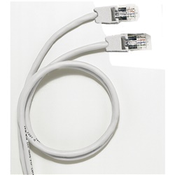 Cordone rete RJ45 Cat 5E UTP 1,5m bianco connettori BTNET installazioni domestiche e professionali