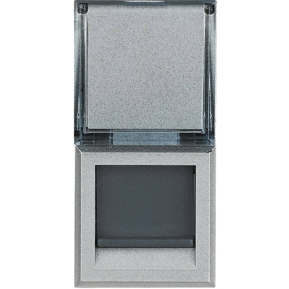 Connettore RJ45 toolless Cat6 UTP con targhetta e portello antipolvere per serie civile Axolute