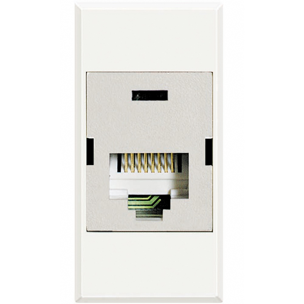 Connettore RJ45 Cat6 UTP 110 IDC Axolute Serie Civile Bianco per Rete Ethernet