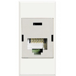 Connettore RJ45 Cat6 UTP 110 IDC Axolute Serie Civile Bianco per Rete Ethernet