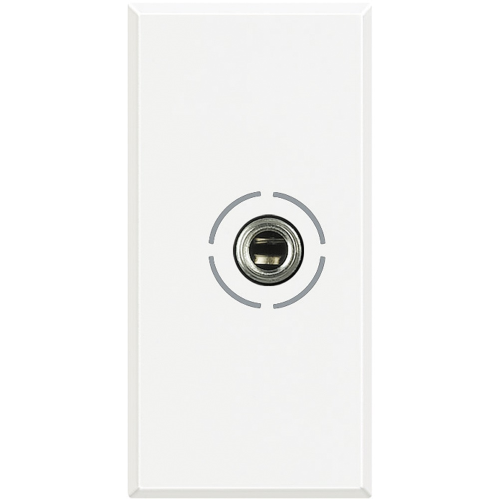 Presa audio jack 3,5 mm bianco compatibile Axolute per impianti audio domestici